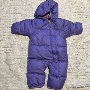 Columbia baby bunting 3-6m lavender down filled. Worn a couple times